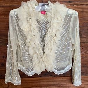 Betsey Johnson AUTHENTIC Beaded Shrug